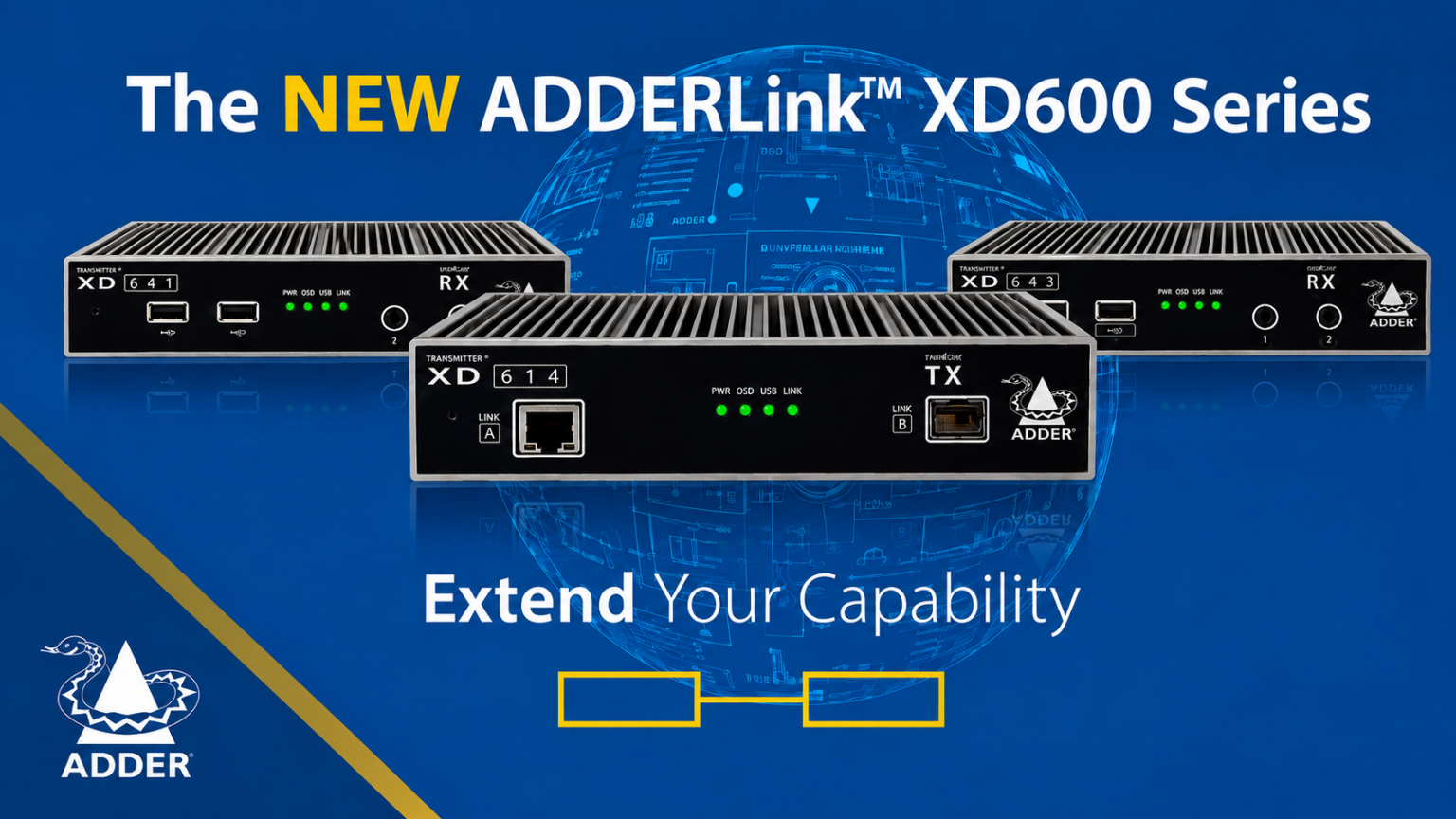 Компания ADDER представляет новую линейку DisplayPort KVM-удлинителей ADDERLink XD600