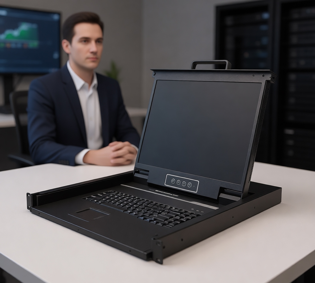 Новая 17-дюймовая KVM-консоль Evetron RD V1716X-IP: удобство управления серверной инфраструктурой нового уровня